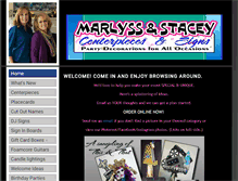 Tablet Screenshot of partydecorationsbymarlyss.com